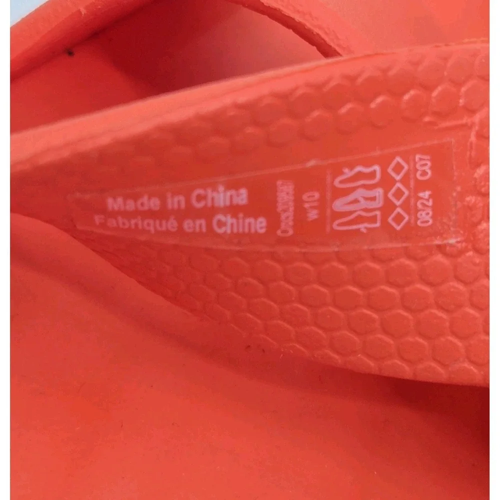 Crocs Getaway Sandals Strappy Women Size 10 Orange Platform Bright Slip On Shoes - Picture 8 of 10